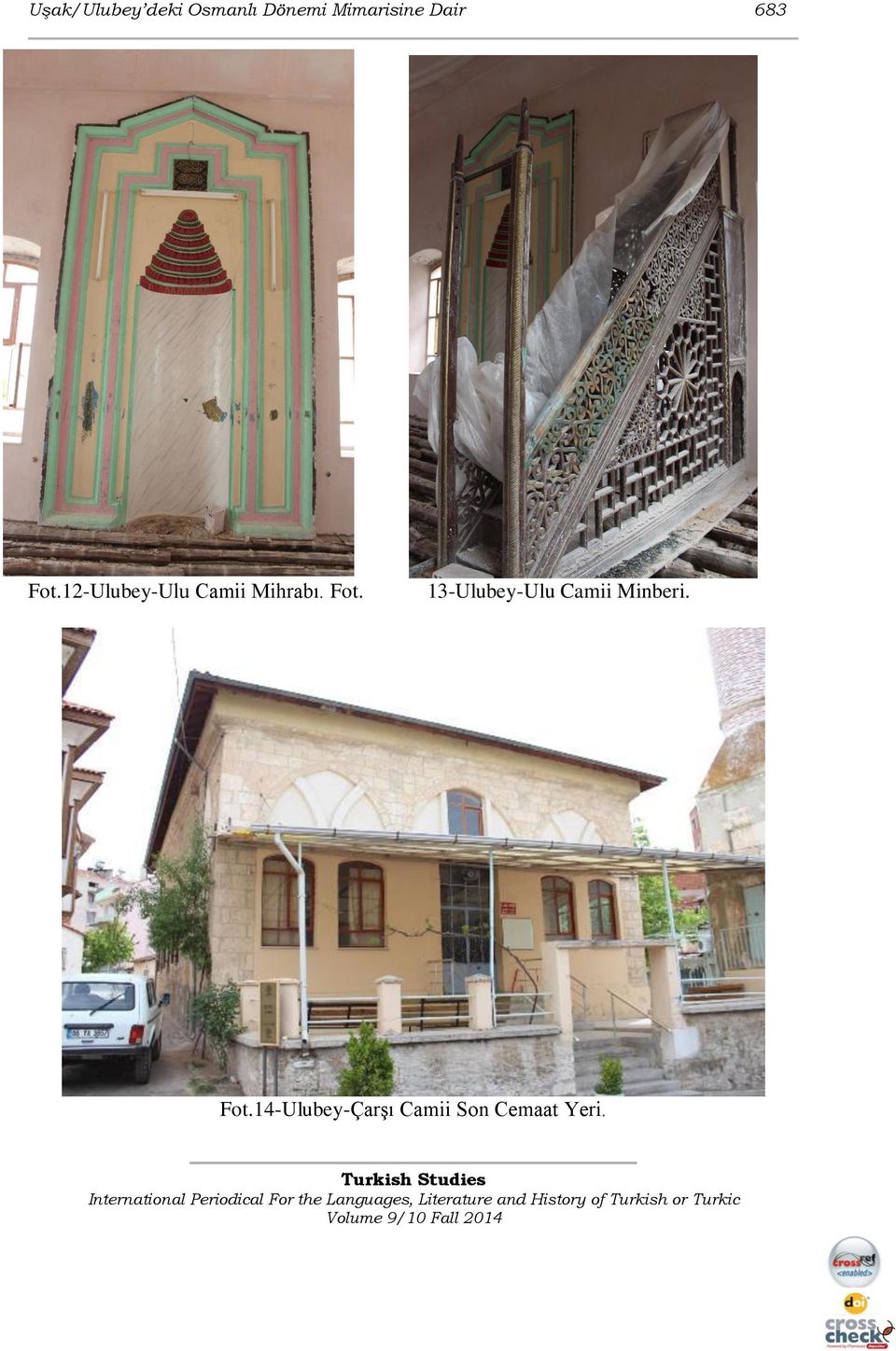 12-Ulubey-Ulu Camii Mihrabı. Fot.