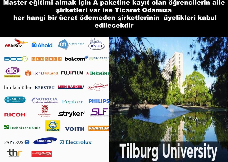 Ticaret Odamıza her hangi bir ücret