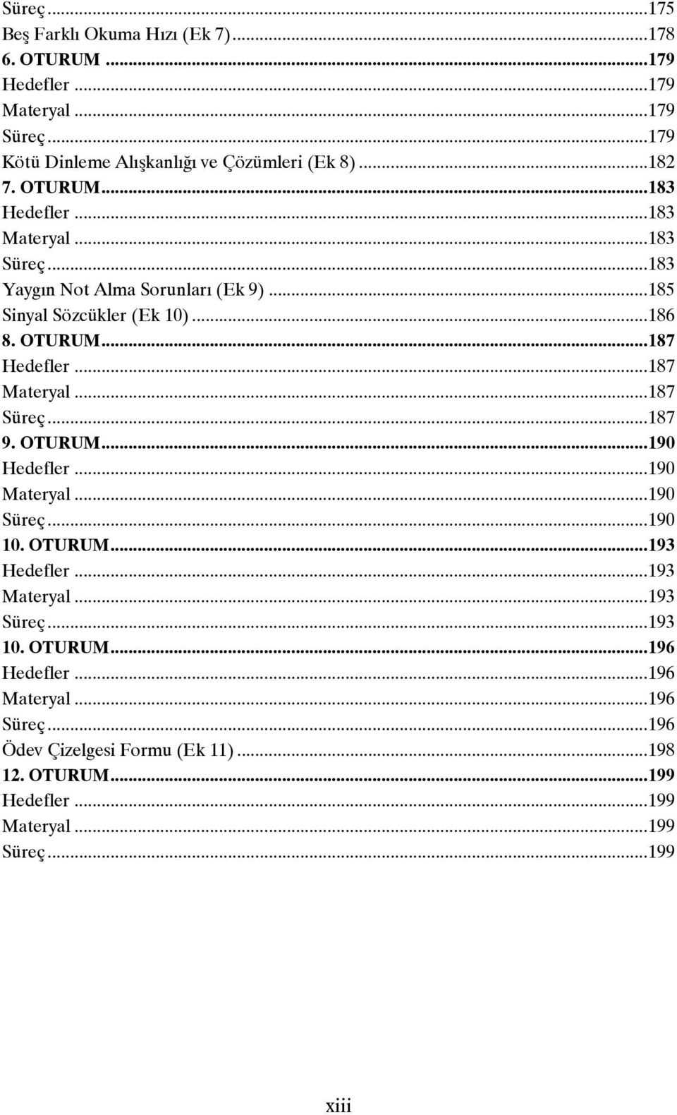 ..187 Materyal...187 Süreç...187 9. OTURUM...190 Hedefler...190 Materyal...190 Süreç...190 10. OTURUM...193 Hedefler...193 Materyal...193 Süreç...193 10.