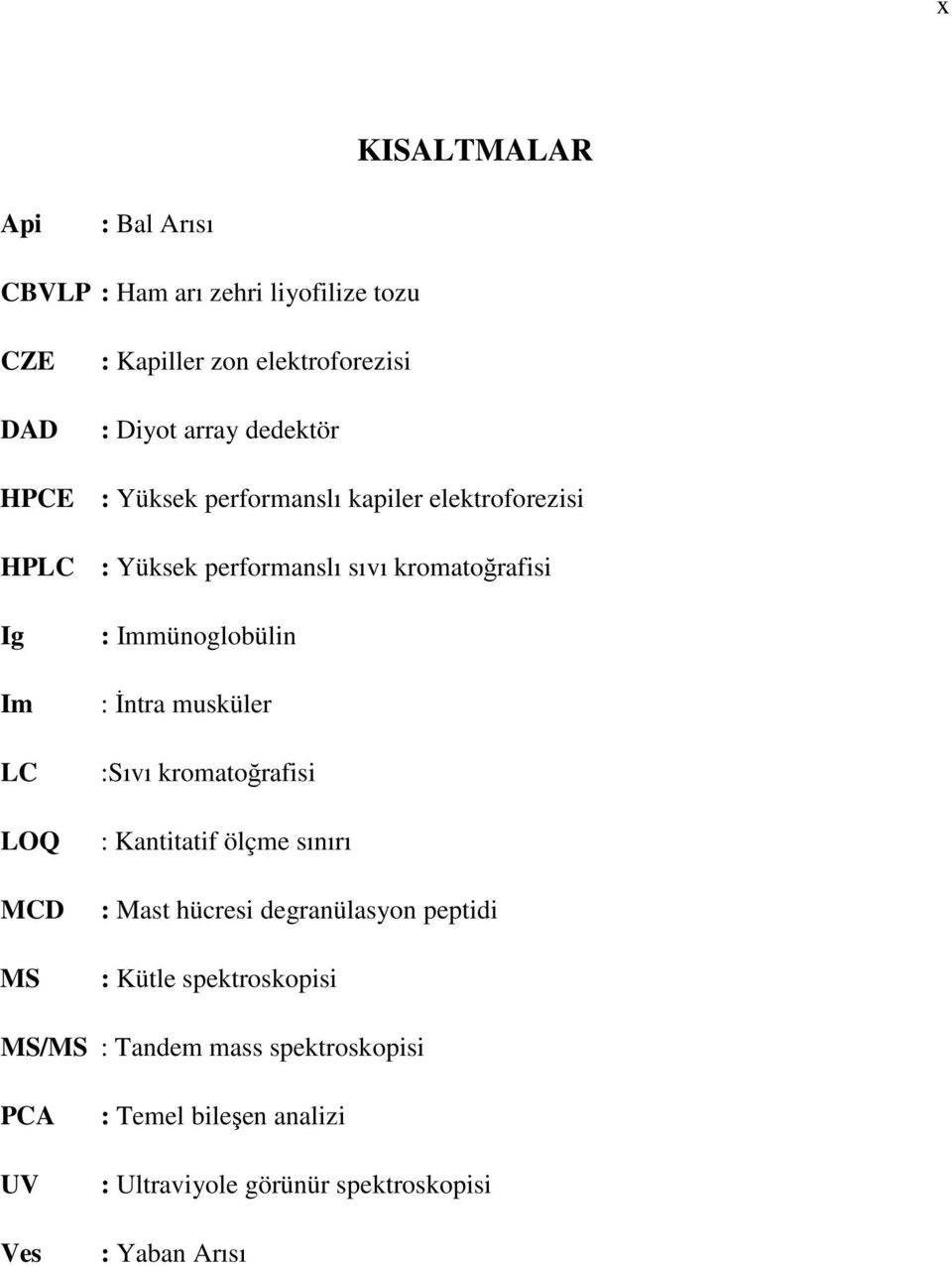 : Immünoglobülin : İntra musküler :Sıvı kromatoğrafisi : Kantitatif ölçme sınırı : Mast hücresi degranülasyon peptidi : Kütle