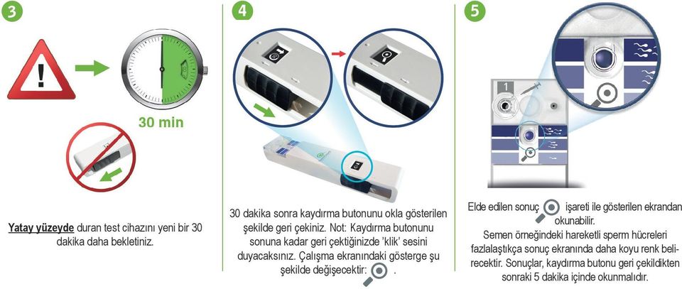 Not: Kaydırma butonunu sonuna kadar geri çektiğinizde klik sesini duyacaksınız.