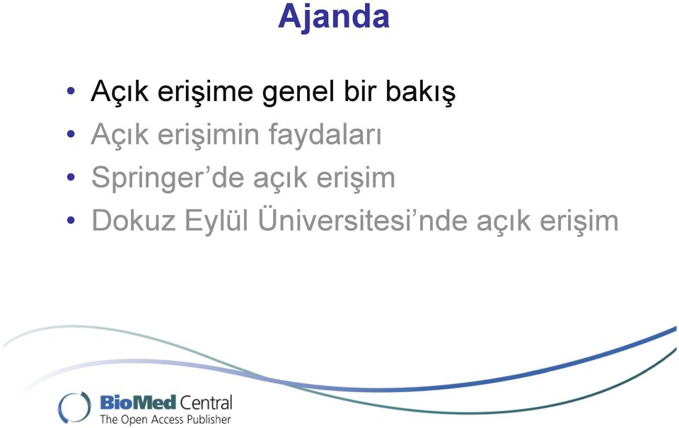 Springer de açık erişim Dokuz