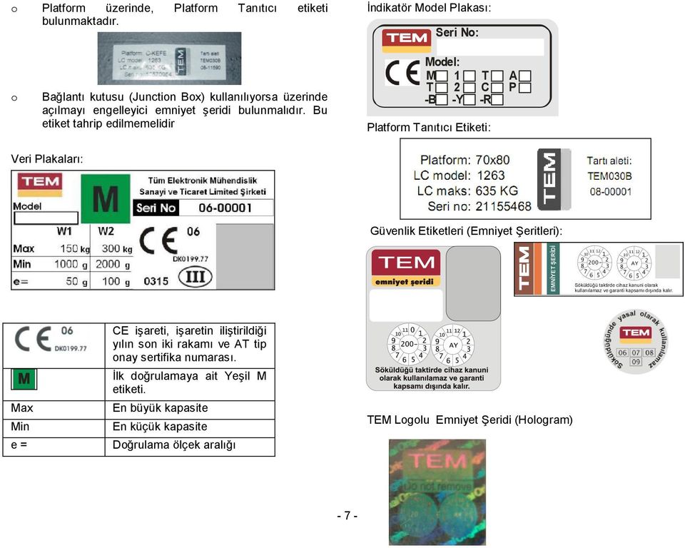 Bu etiket tahrip edilmemelidir Mdel: M 1 T T 2 C -B -Y -R Platfrm Tanıtıcı Etiketi: A P Veri Plakaları: pwer n/ff Güvenlik Etiketleri (Emniyet ġeritleri): 11 12 11 12 10 1 10 1 9 200-2