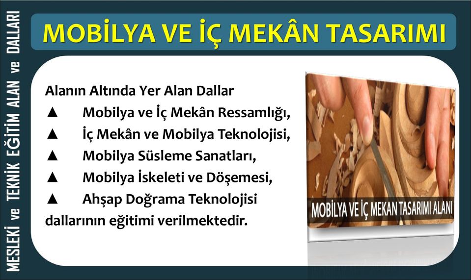 Teknolojisi, Mobilya Süsleme Sanatları, Mobilya İskeleti ve