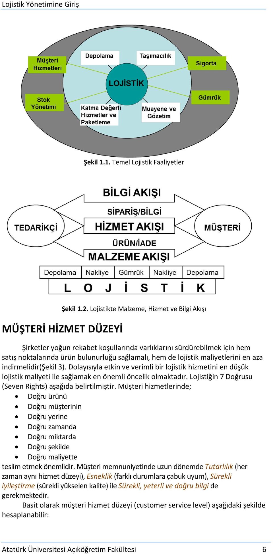 maliyetlerini en aza indirmelidir(şekil 3). Dolayısıyla etkin ve verimli bir lojistik hizmetini en düşük lojistik maliyeti ile sağlamak en önemli öncelik olmaktadır.