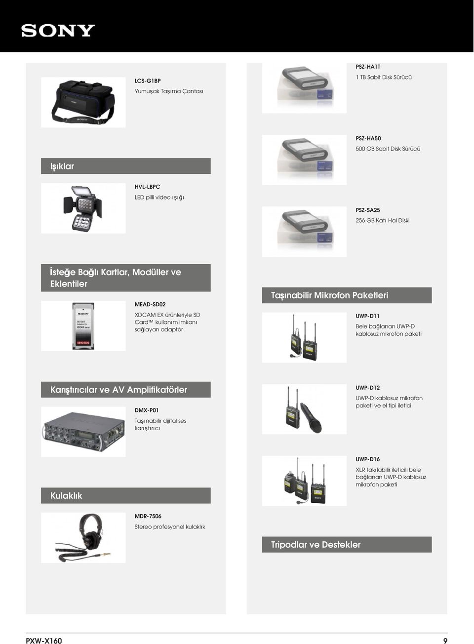 bağlanan UWP-D kablosuz mikrofon paketi Karıştırıcılar ve AV Amplifikatörler DMX-P01 Taşınabilir dijital ses karıştırıcı UWP-D12 UWP-D kablosuz mikrofon paketi ve el