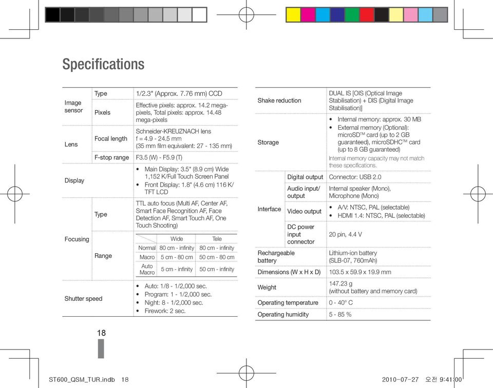 9 cm) Wide 1,152 K/Full Touch Screen Panel Front Display: 1.8" (4.