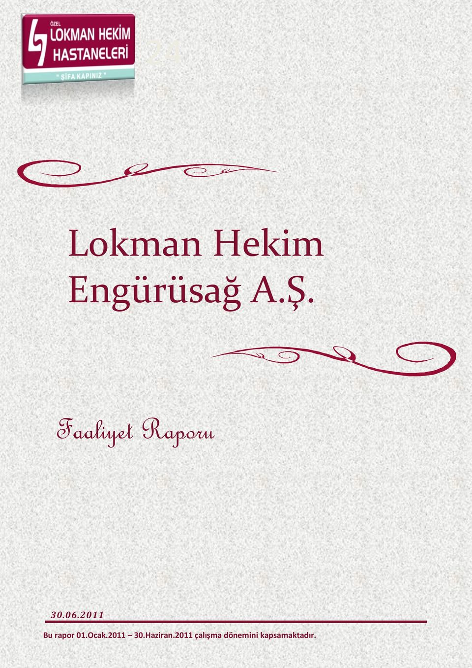 2011 Bu rapor 01.Ocak.2011 30.