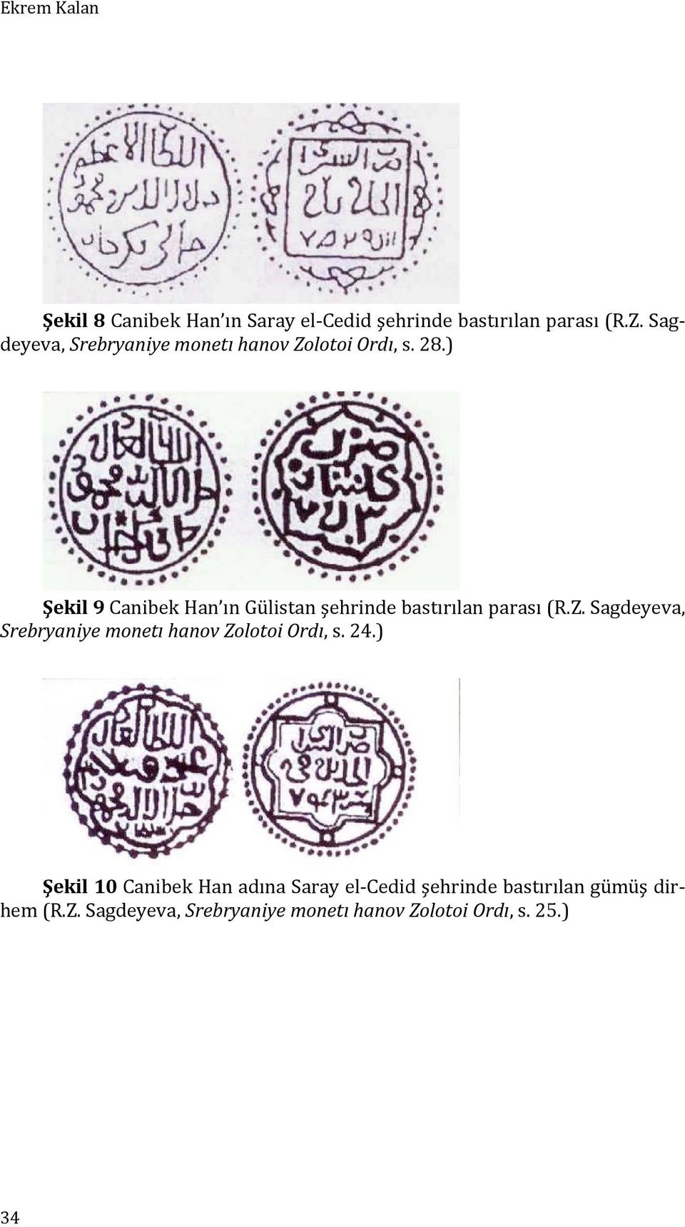 ) Şekil 9 Canibek Han ın Gülistan şehrinde bastırılan parası (R.Z.