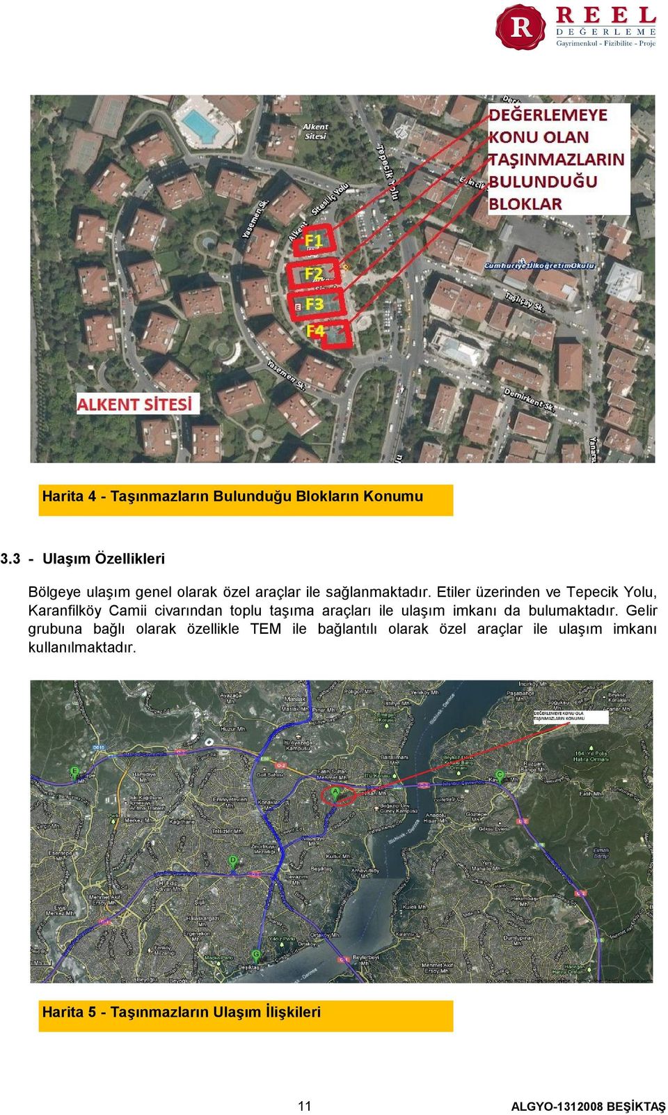 Etiler üzerinden ve Tepecik Yolu, Karanfilköy Camii civarından toplu taşıma araçları ile ulaşım imkanı da