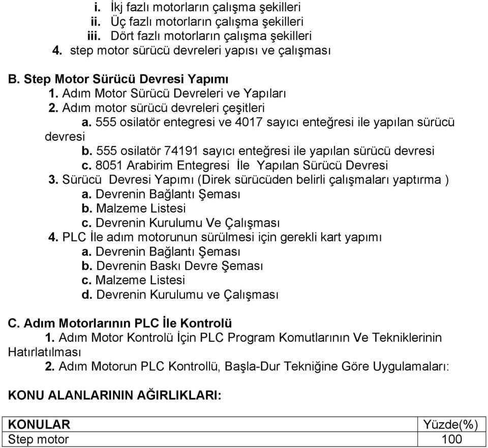 555 osilatör 74191 sayıcı enteğresi ile yapılan sürücü devresi c. 8051 Arabirim Entegresi İle Yapılan Sürücü Devresi 3. Sürücü Devresi Yapımı (Direk sürücüden belirli çalışmaları yaptırma ) a.