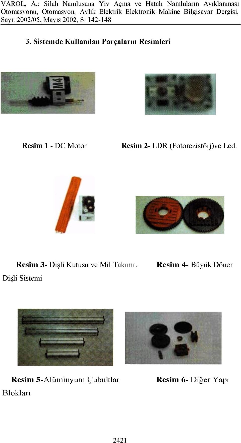 Resim 3- Dişli Kutusu ve Mil Takımı.