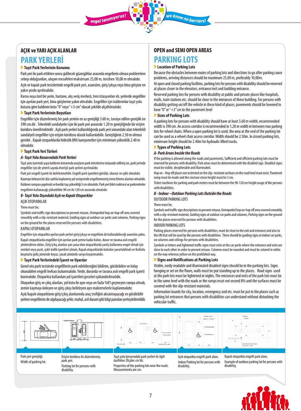 Kamu veya özel bir yerin, hastane, alýþ veriþ merkezi, tren istasyonlarý vb. yerlerde engelliler için ayrýlan park yeri, bina giriþlerine yakýn olmalýdýr.