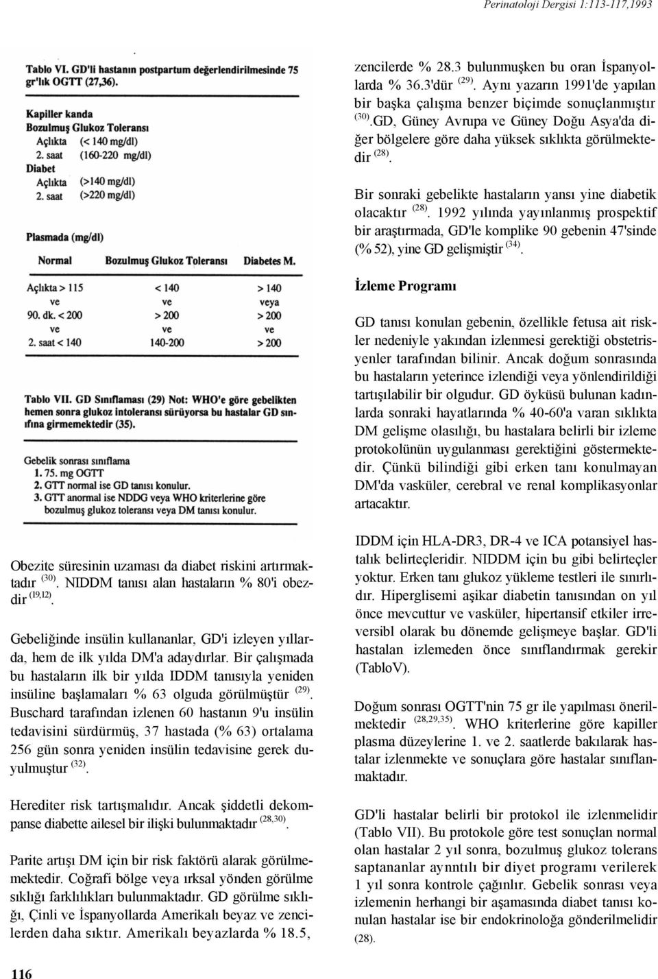 GD Sınıflaması (29) Not: WHO'e göre gebelikten hemen sonra glukoz intoleransı sürüyorsa bu hastalar GD sınıfına girmemektedir (35). Gebelik sonrası sınıflama 1.75. mg OGTT 2.