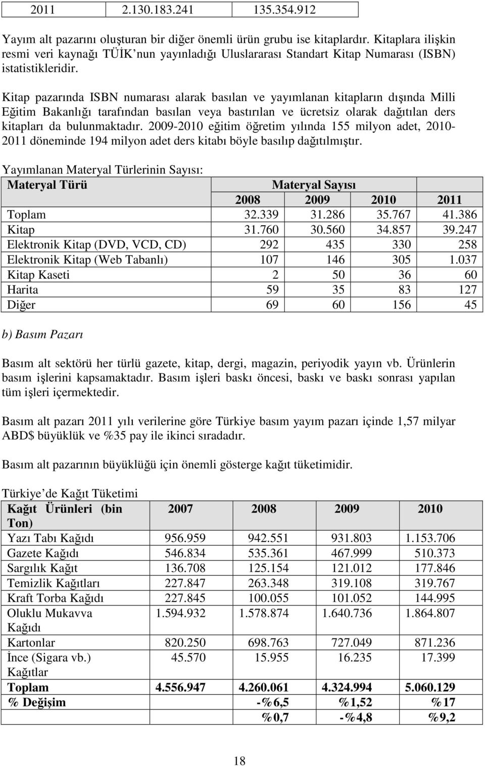 Kitap pazarında ISBN numarası alarak basılan ve yayımlanan kitapların dışında Milli Eğitim Bakanlığı tarafından basılan veya bastırılan ve ücretsiz olarak dağıtılan ders kitapları da bulunmaktadır.