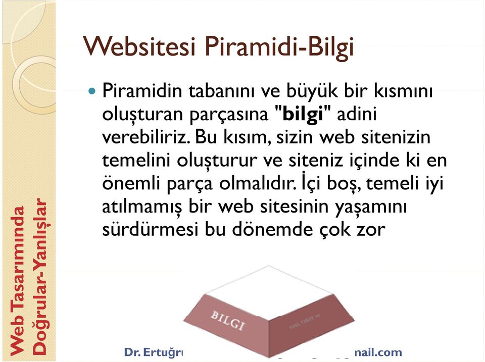 Bu kısım, sizin web sitenizin temelini olușturur ve siteniz içinde ki en