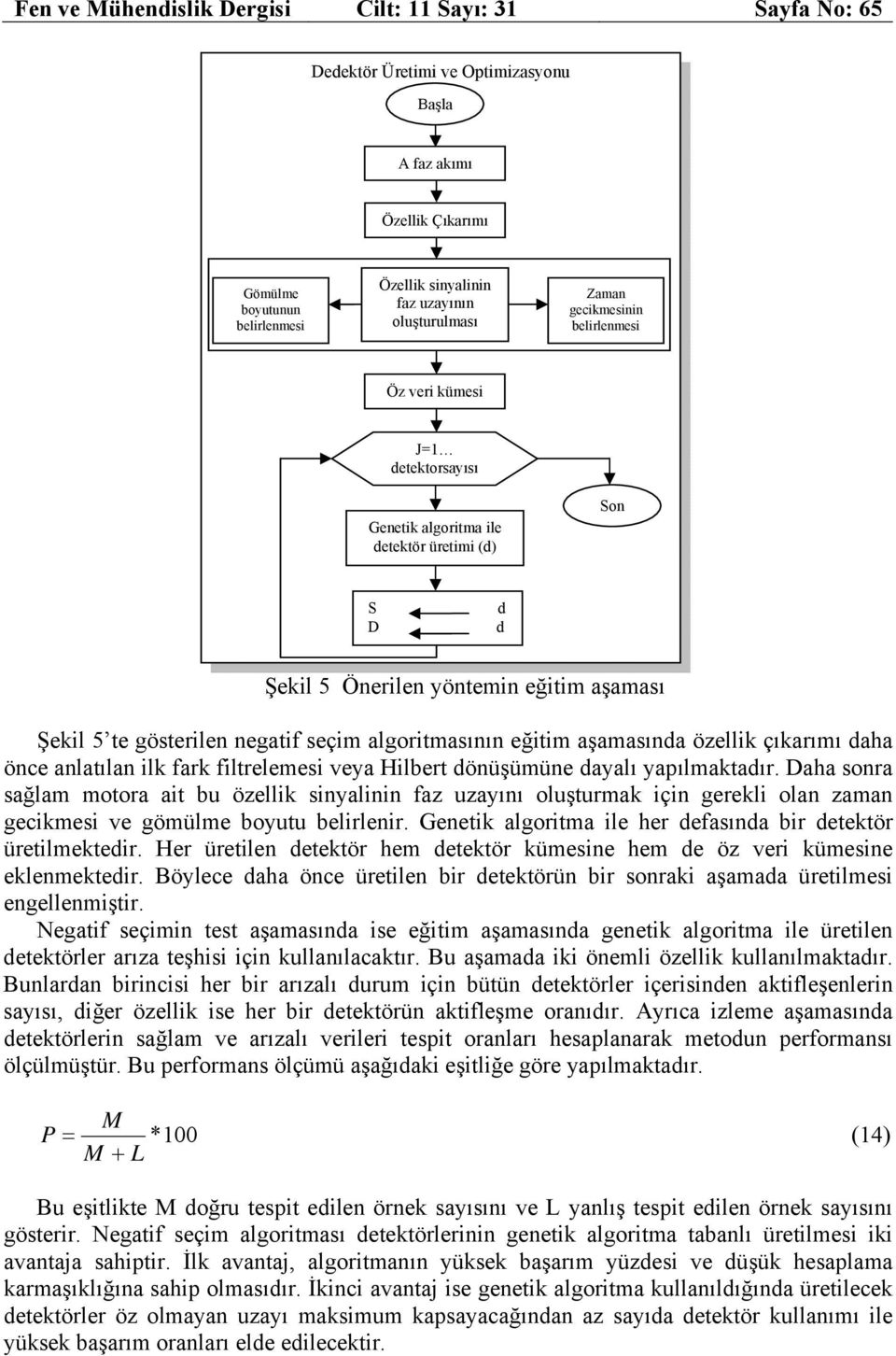 aşaması Şekil 5 te gösterilen negatif seçim algoritmasının eğitim aşamasında özellik çıkarımı daha önce anlatılan ilk fark filtrelemesi veya Hilbert dönüşümüne dayalı yapılmaktadır Daha sonra sağlam