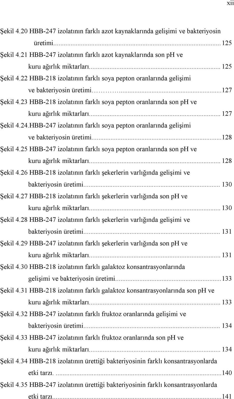 23 HBB-218 izolatının farklı soya pepton oranlarında son ph ve kuru ağırlık miktarları... 127 Şekil 4.24.HBB-247 izolatının farklı soya pepton oranlarında gelişimi ve bakteriyosin üretimi.