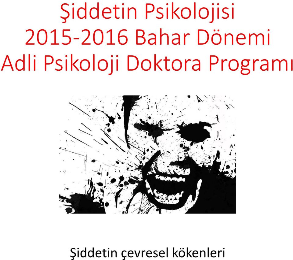 Adli Psikoloji Doktora