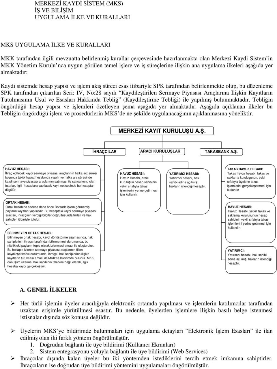 SPK tarafından belirlenmekte olup, bu düzenleme SPK tarafından çıkarılan Seri: IV, No:28 sayılı Kaydileştirilen Sermaye Piyasası Araçlarına İlişkin Kayıtların Tutulmasının Usul ve Esasları Hakkında