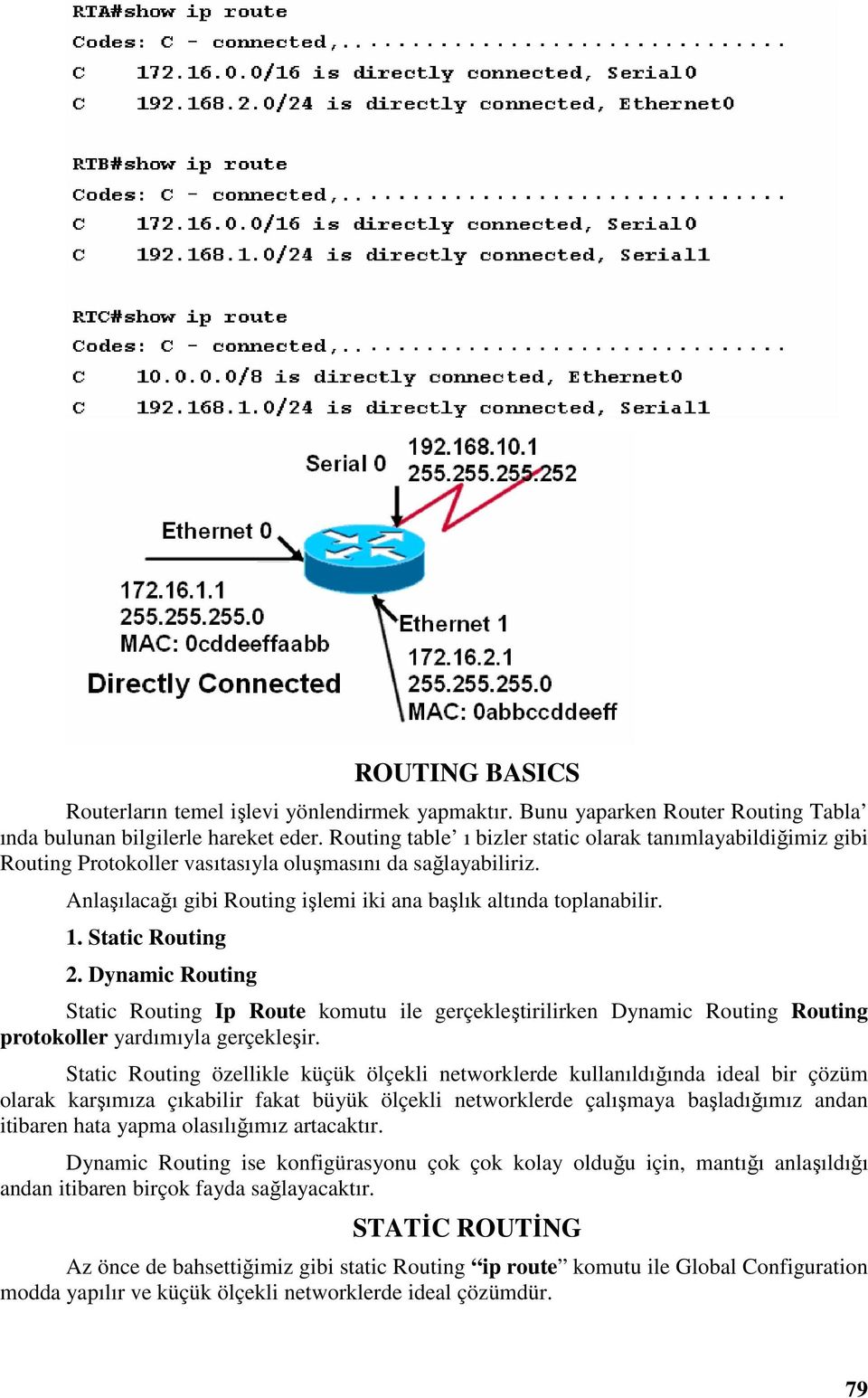 Static Routing 2. Dynamic Routing Static Routing Ip Route komutu ile gerçekleştirilirken Dynamic Routing Routing protokoller yardımıyla gerçekleşir.