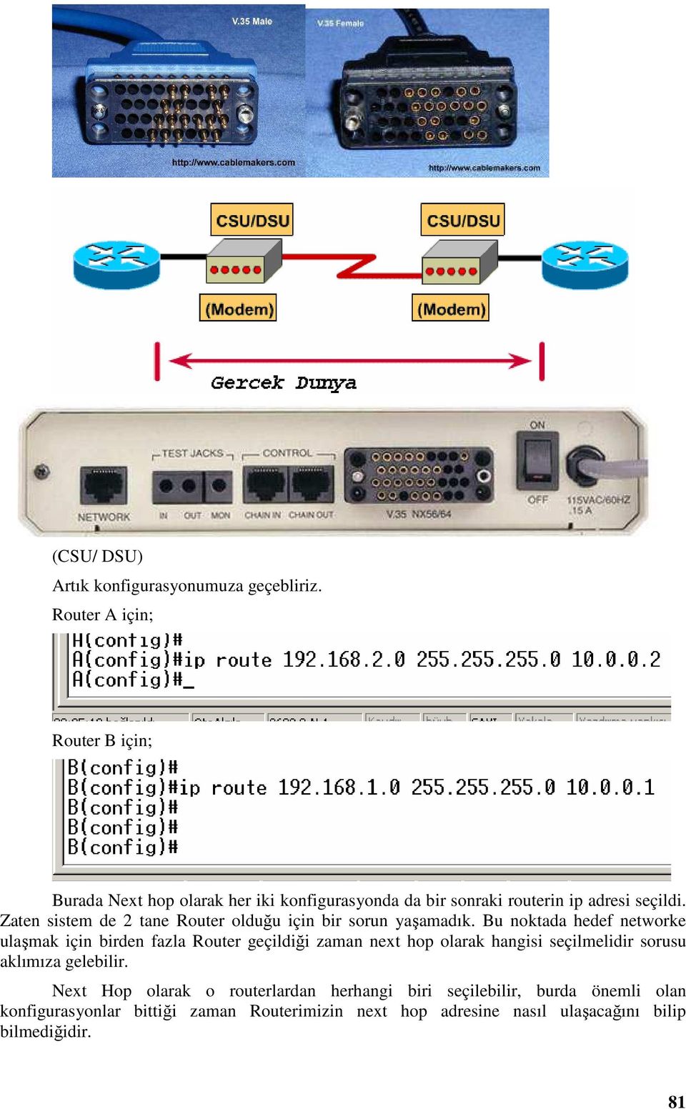 Zaten sistem de 2 tane Router olduğu için bir sorun yaşamadık.