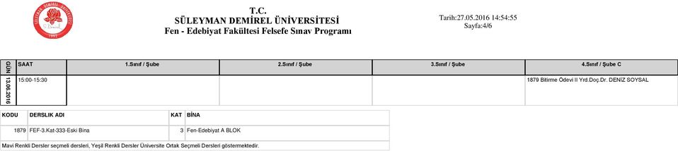 Sınıf / Şube C 15:00-15:30 1879