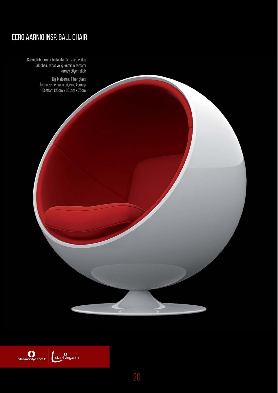 Ball chair, rahat ve iç kısmının tamamı kumaş