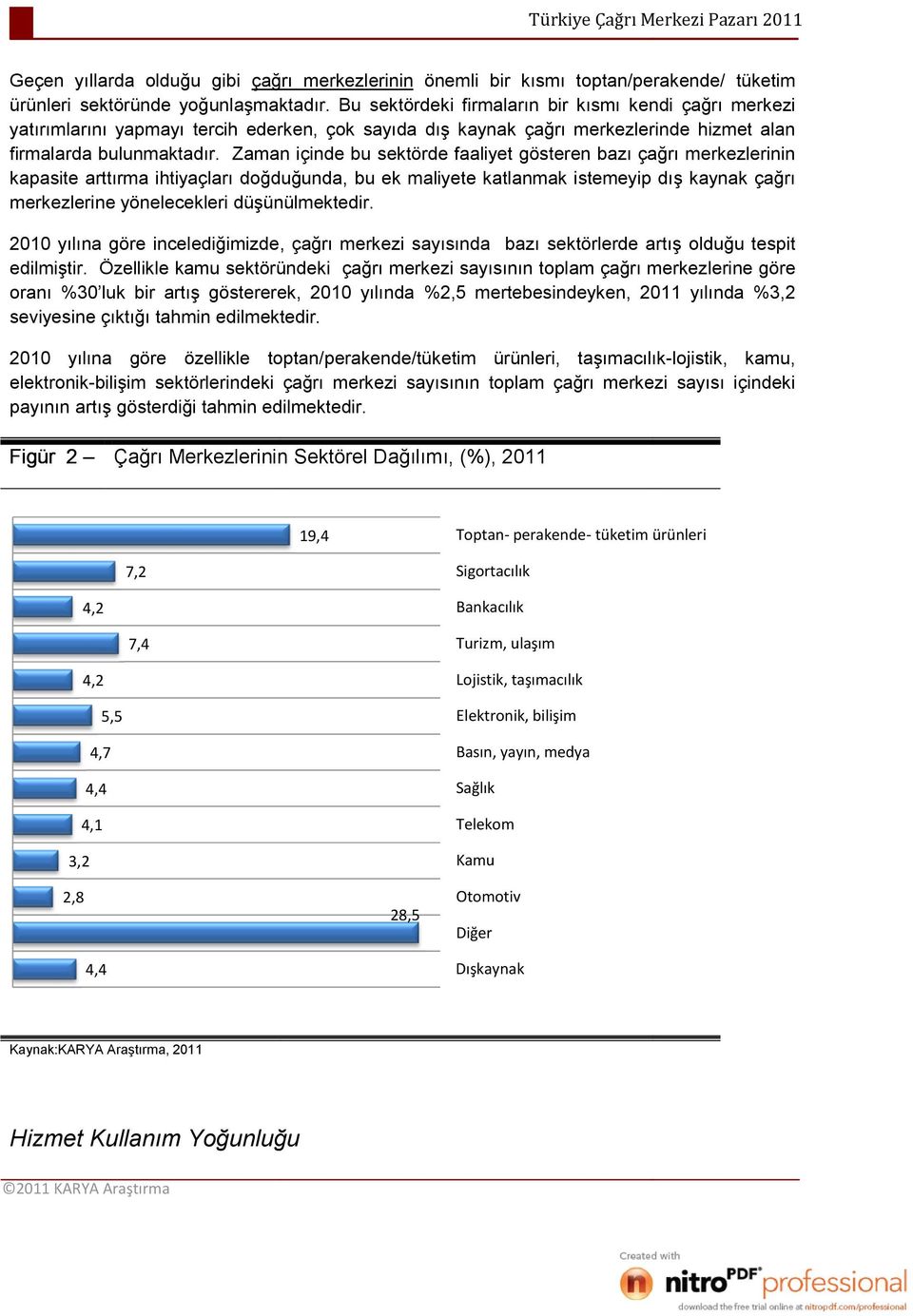 Zaman içinde bu sektörde faaliyet gösteren bazı çağrı merkezlerinin kapasite arttırma ihtiyaçları doğduğunda, bu ek maliyete katlanmak istemeyip dış kaynak çağrı merkezlerine yönelecekleri