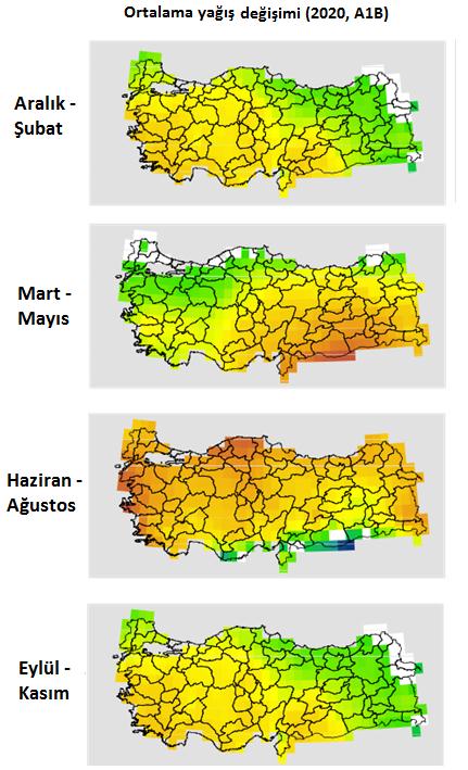 artış Türkiye genelinde kuraklık riskinde artış Daha şiddetli yağış olayları