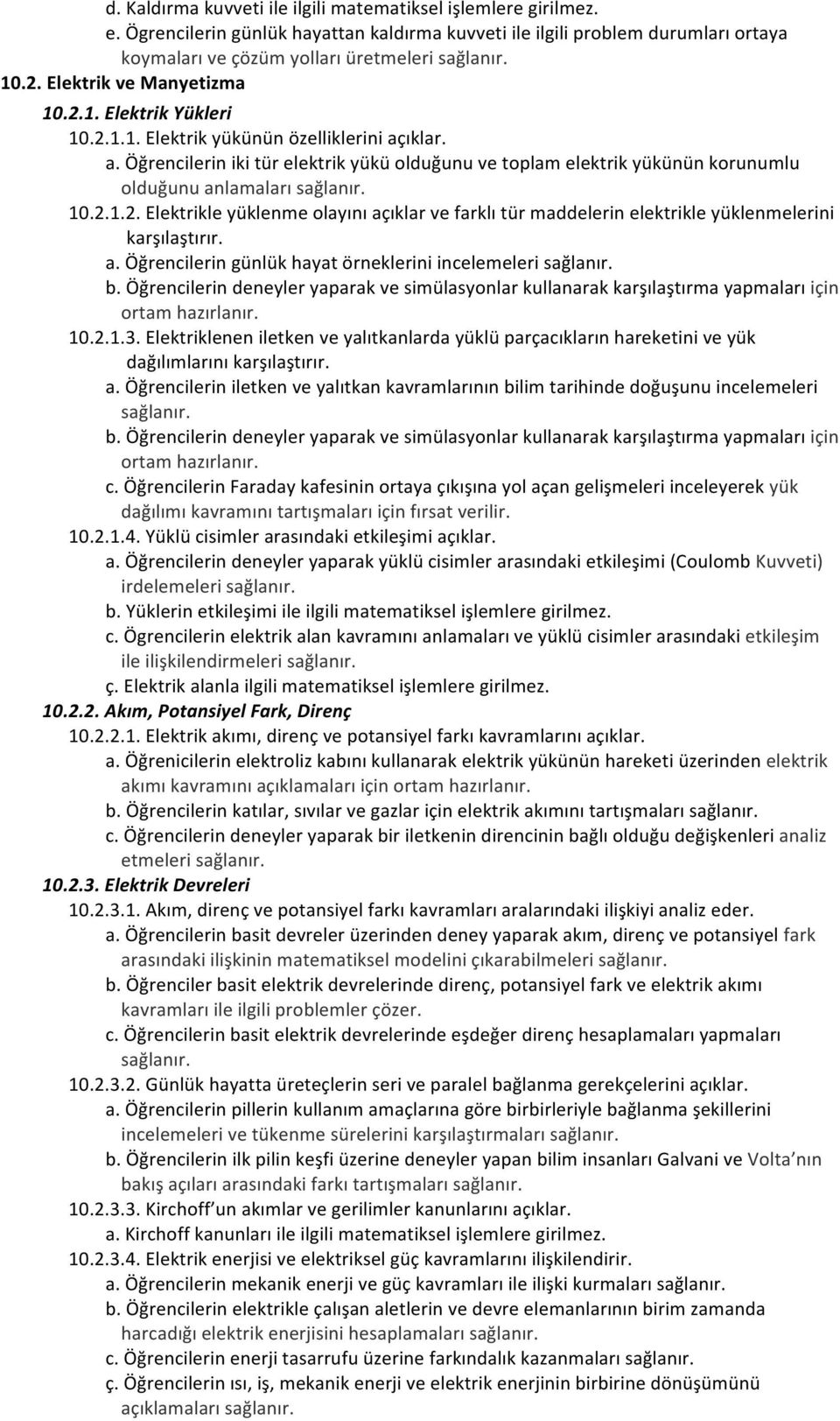 2.1.2. Elektrikle yüklenme olayını açıklar ve farklı tür maddelerin elektrikle yüklenmelerini karşılaştırır. a. Öğrencilerin günlük hayat örneklerini incelemeleri b.