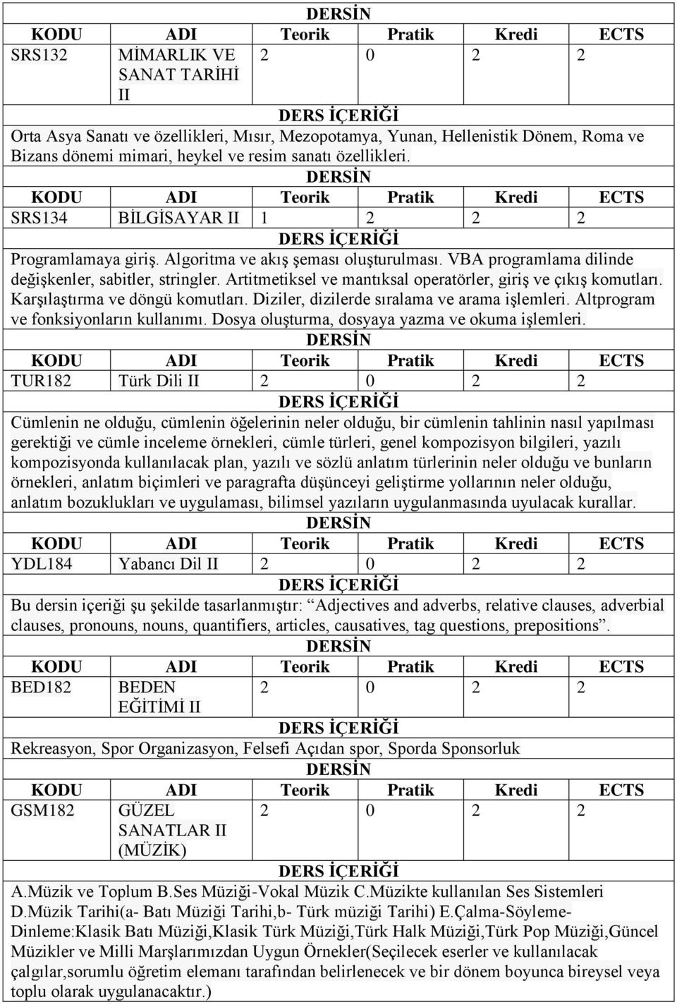 Artitmetiksel ve mantıksal operatörler, giriş ve çıkış komutları. Karşılaştırma ve döngü komutları. Diziler, dizilerde sıralama ve arama işlemleri. Altprogram ve fonksiyonların kullanımı.