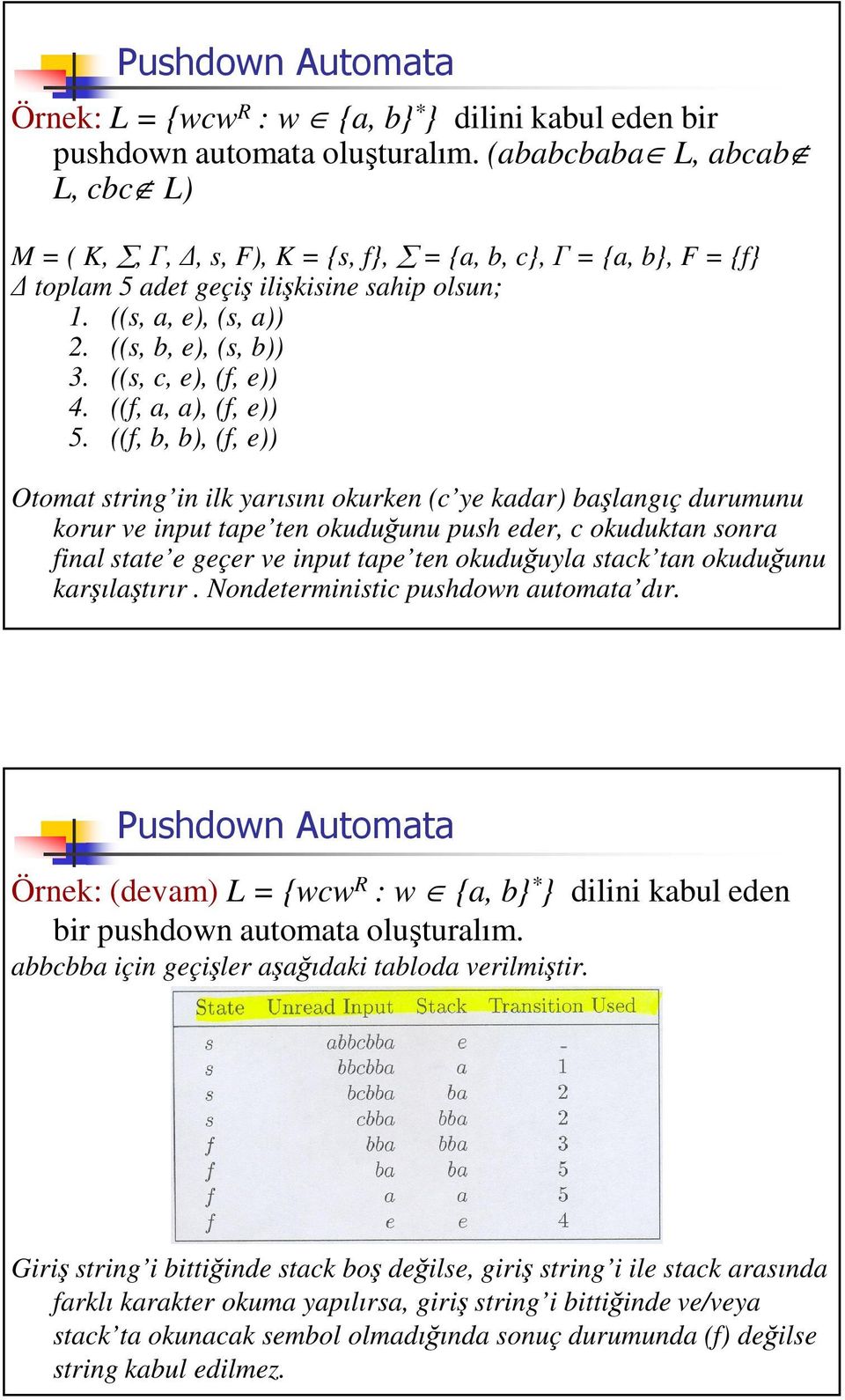 ((s, c, e), (f, e)) 4. ((f, a, a), (f, e)) 5.