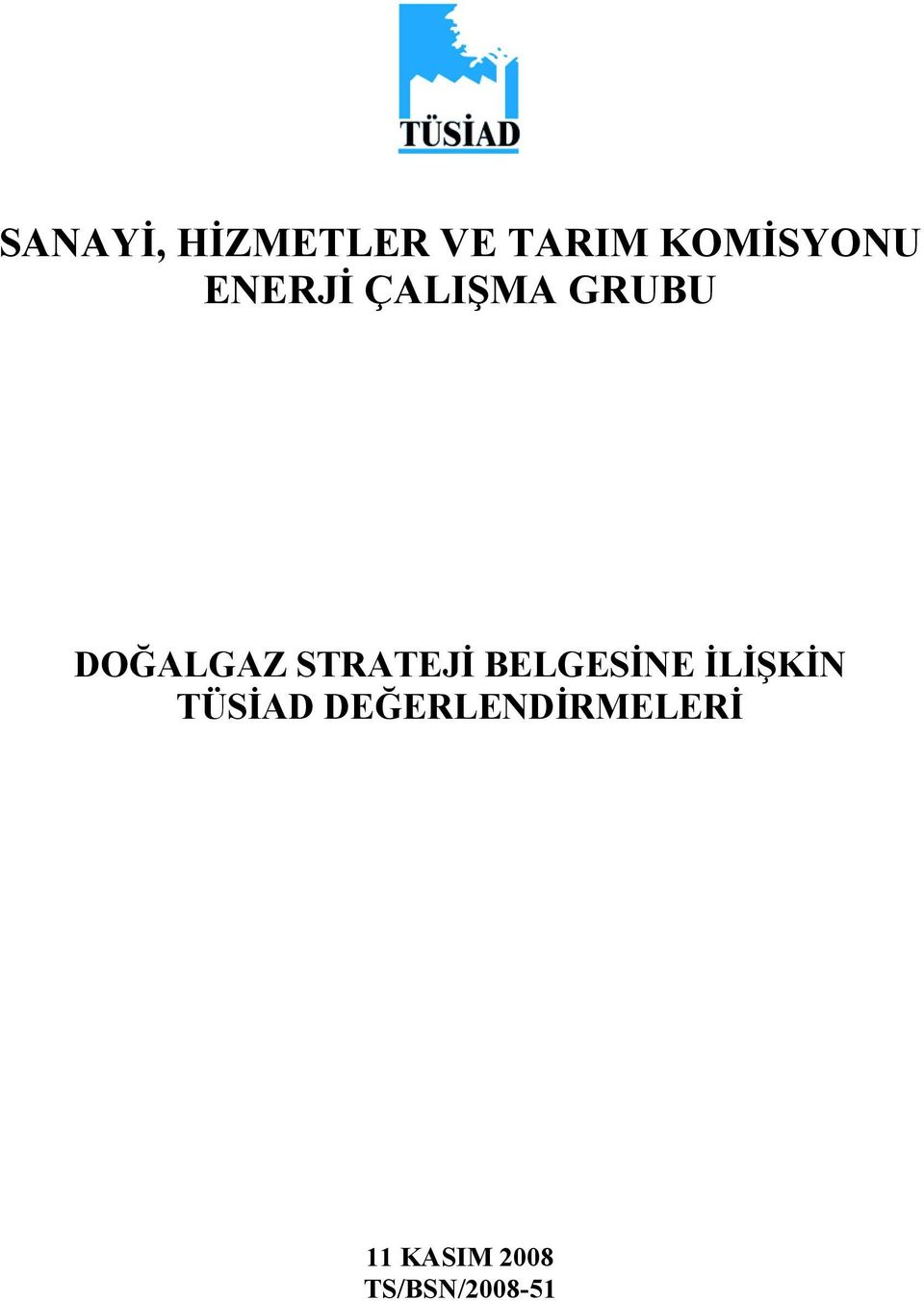 STRATEJİ BELGESİNE İLİŞKİN TÜSİAD