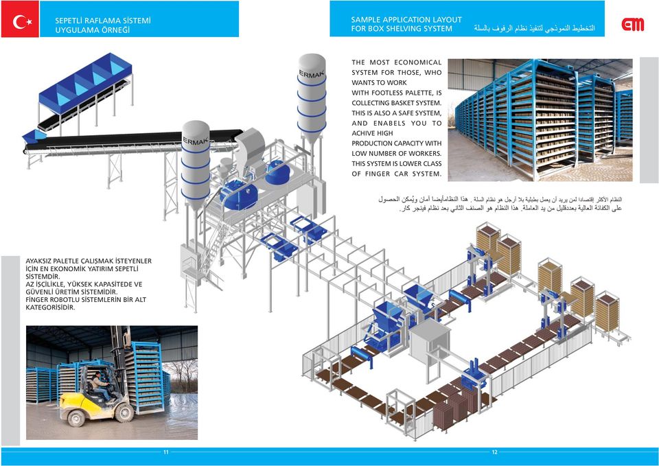 THIS IS ALSO A SAFE SYSTEM, AND ENABELS YOU TO ACHIVE HIGH PRODUCTION CAPACITY WITH LOW NUMBER OF WORKERS.