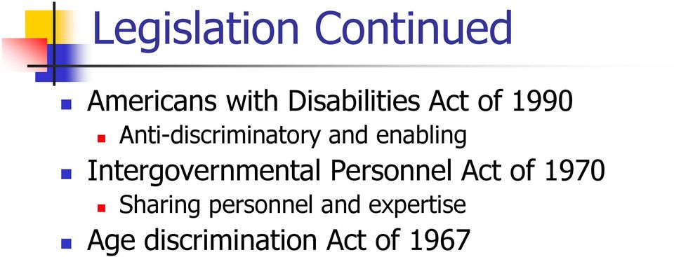 Intergovernmental Personnel Act of 1970 Sharing
