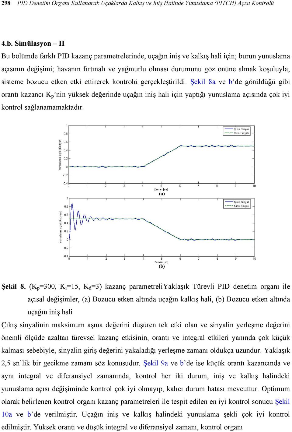 koşuluyla; sisteme bozucu etken etki ettirerek kontrolü gerçekleştirildi.