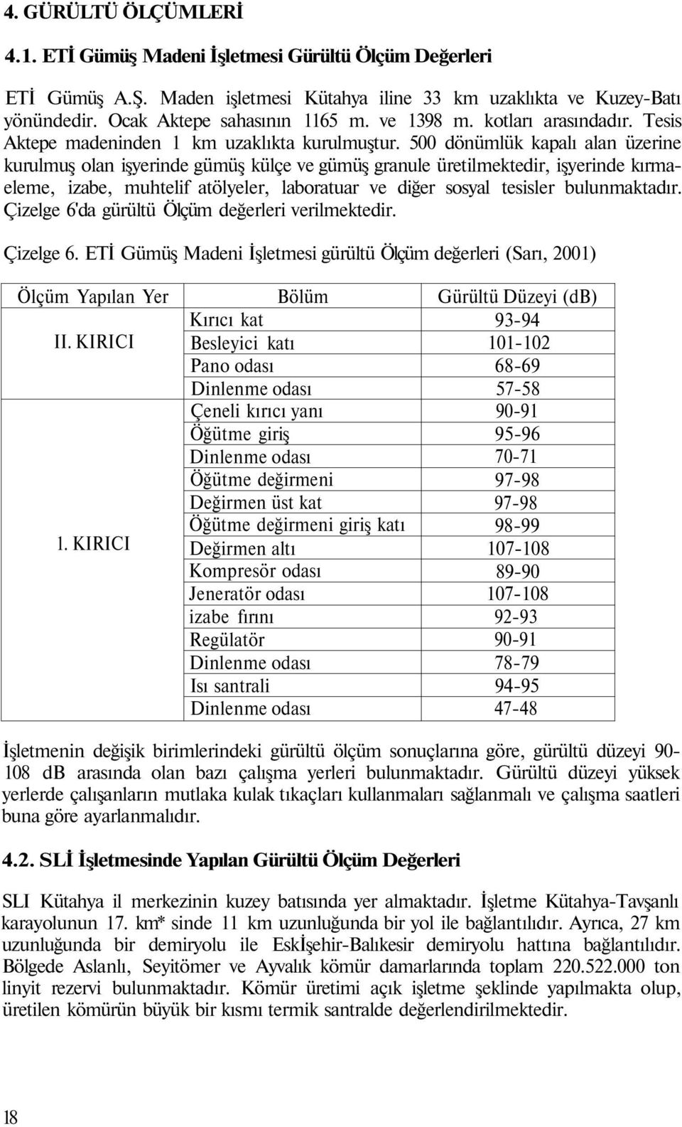 500 dönümlük kapalı alan üzerine kurulmuş olan işyerinde gümüş külçe ve gümüş granule üretilmektedir, işyerinde kırmaeleme, izabe, muhtelif atölyeler, laboratuar ve diğer sosyal tesisler