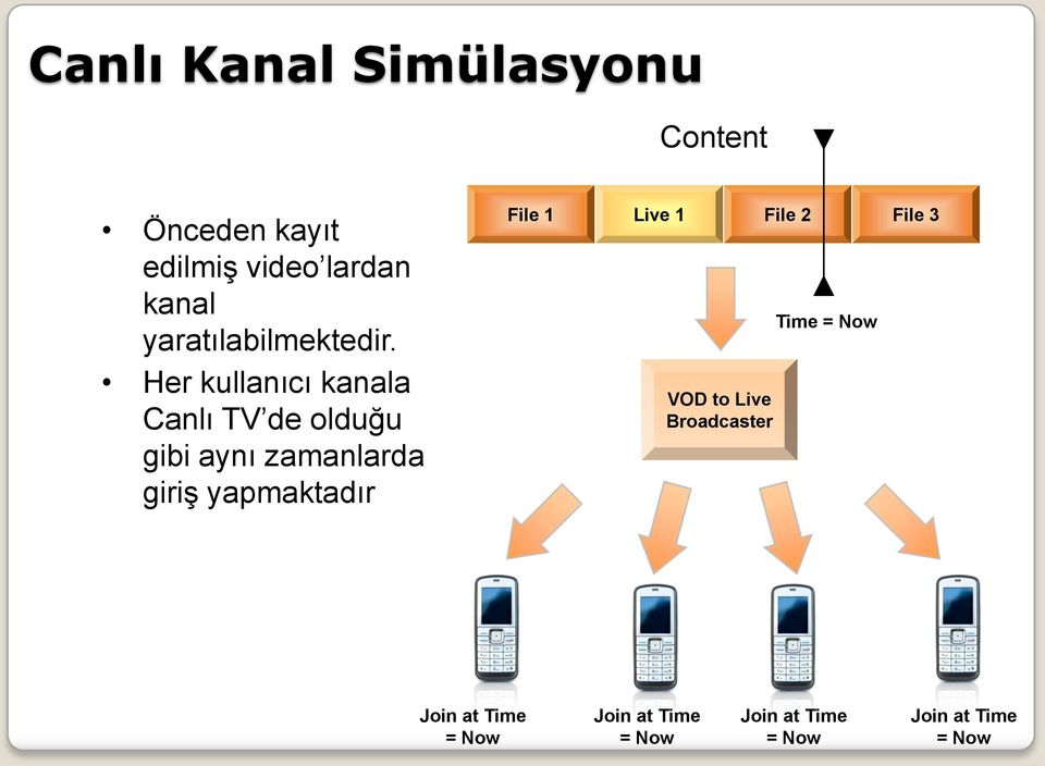 Her kullanıcı kanala Canlı TV de olduğu gibi aynı zamanlarda giriş