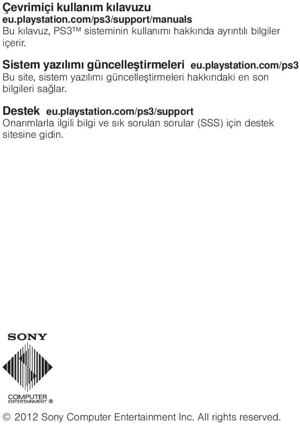 Sistem yazılımı güncelleştirmeleri eu.playstation.