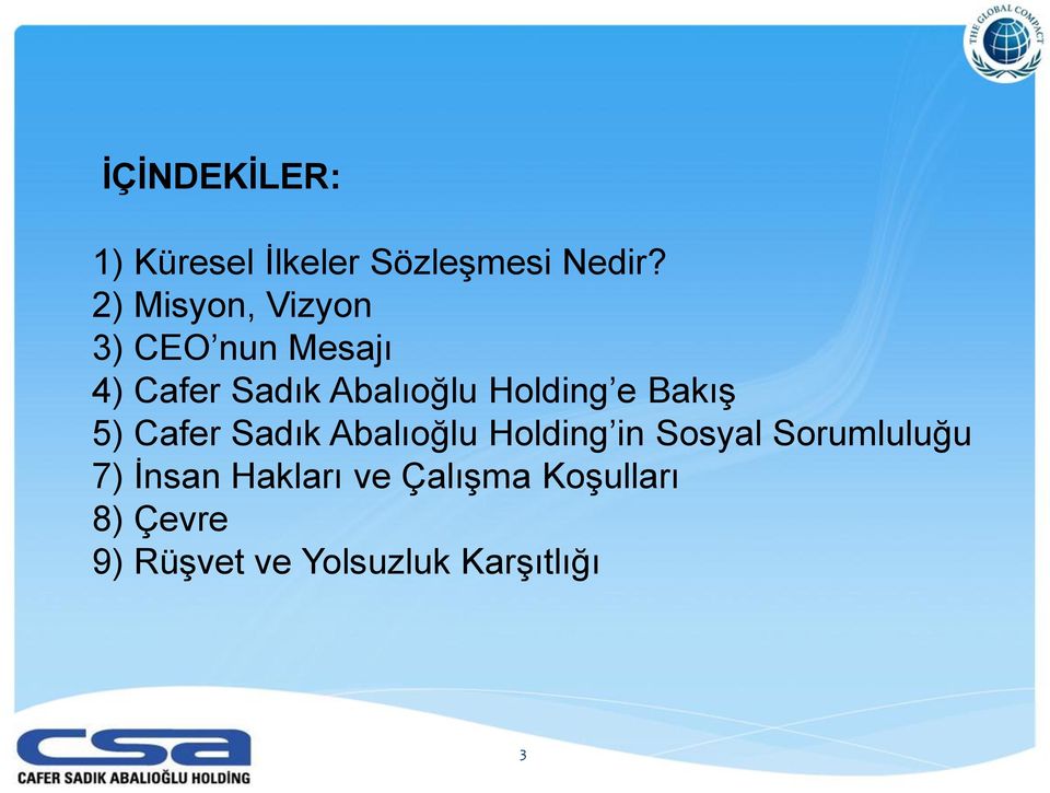Holding e Bakış 5) Cafer Sadık Abalıoğlu Holding in Sosyal
