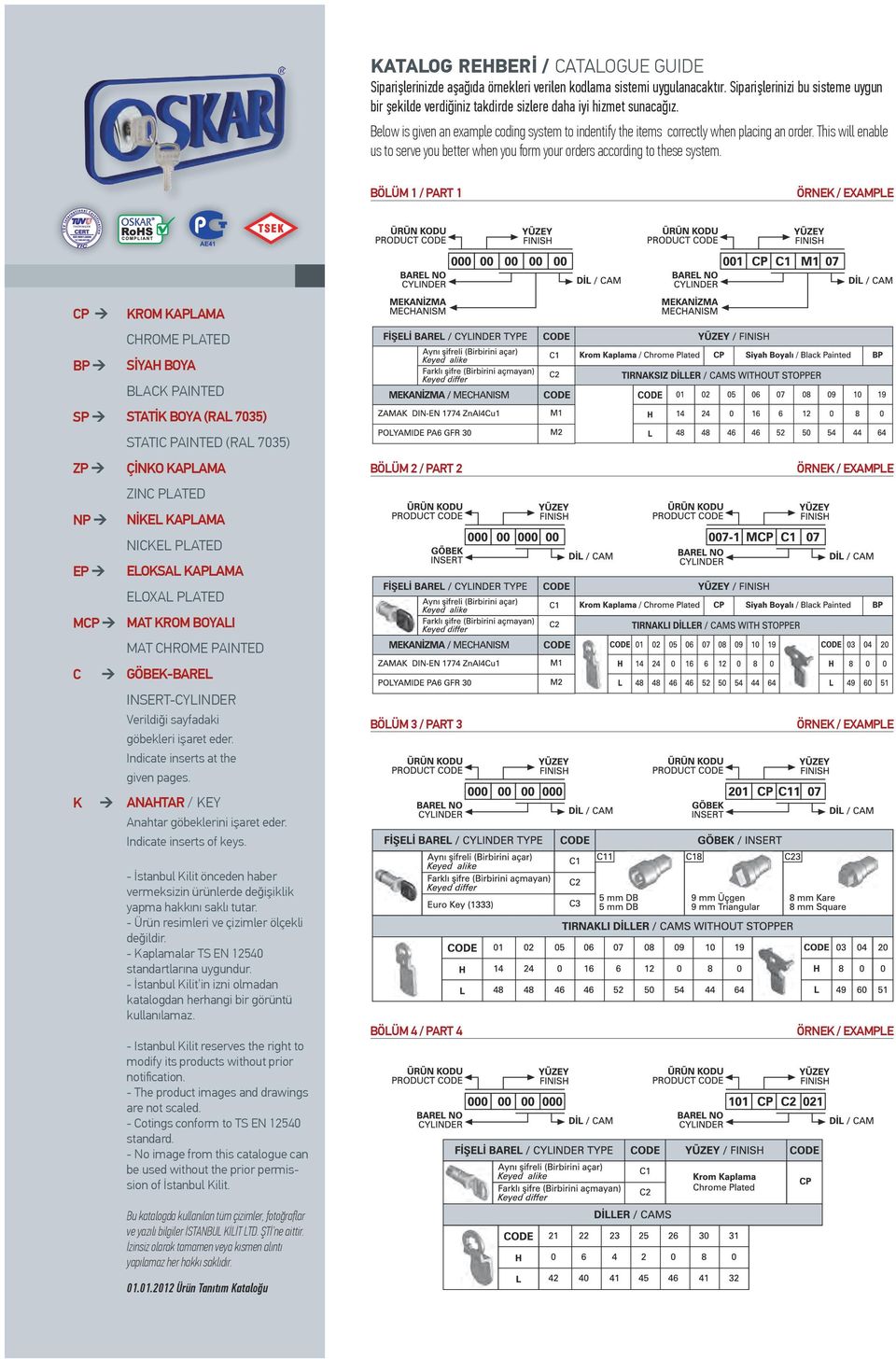 This will enable us to serve you better when you form your orders according to these system.