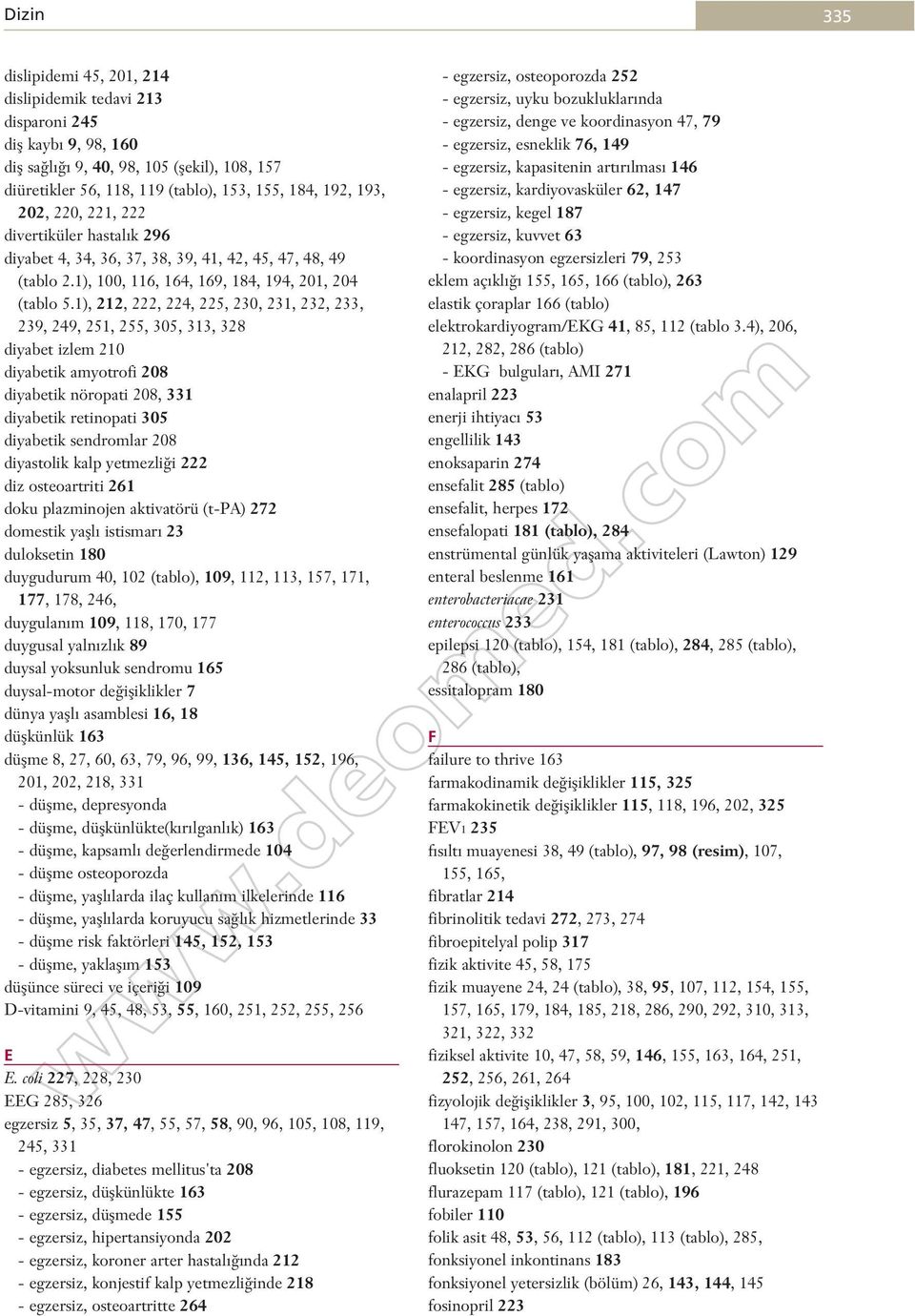 1), 212, 222, 224, 225, 230, 231, 232, 233, 239, 249, 251, 255, 305, 313, 328 diyabet izlem 210 diyabetik amyotrofi 208 diyabetik nöropati 208, 331 diyabetik retinopati 305 diyabetik sendromlar 208