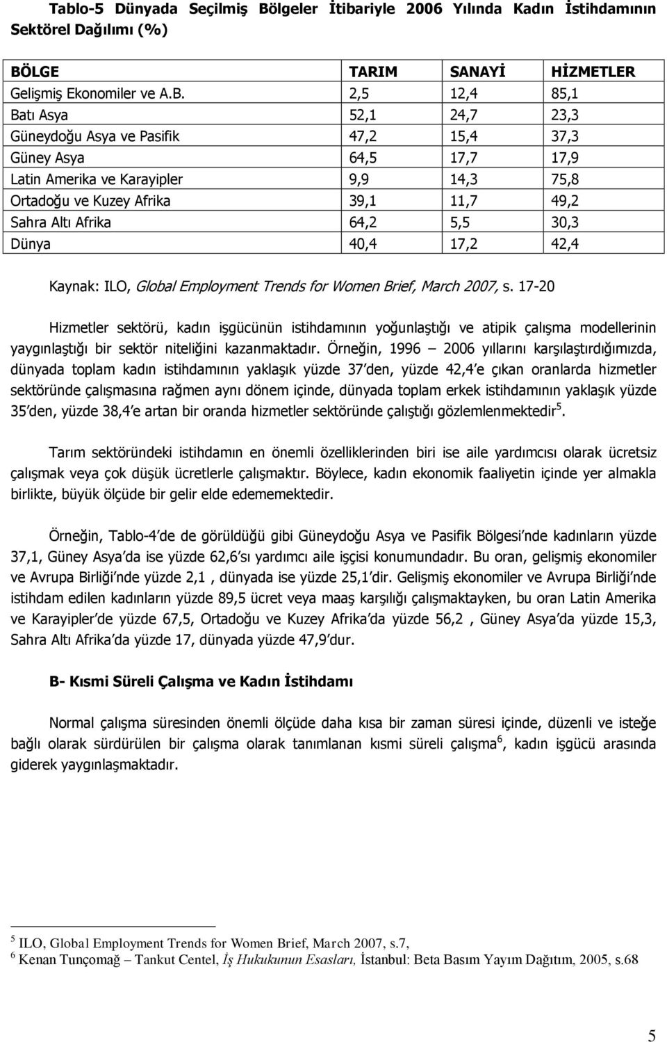 LGE TARIM SANAYİ HİZMETLER Gelişmiş Ekonomiler ve A.B.