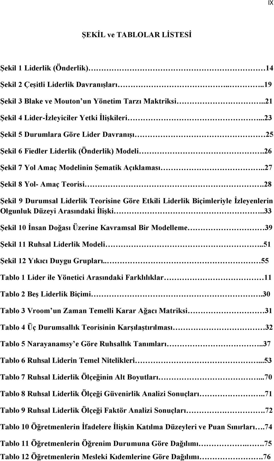 .27 ġekil 8 Yol- Amaç Teorisi.28 ġekil 9 Durumsal Liderlik Teorisine Göre Etkili Liderlik Biçimleriyle Ġzleyenlerin Olgunluk Düzeyi Arasındaki ĠliĢki.