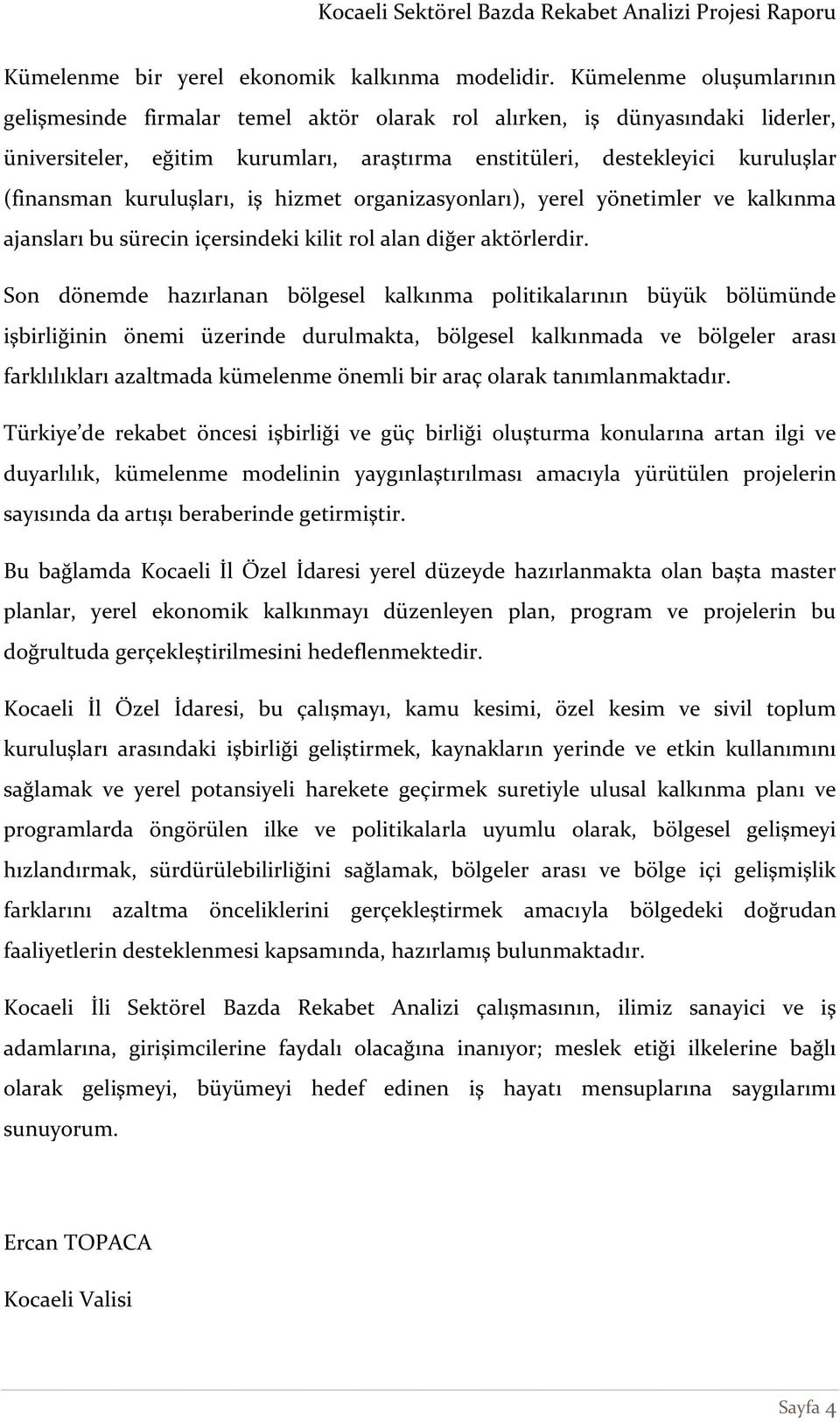 kuruluşları, iş hizmet organizasyonları), yerel yönetimler ve kalkınma ajansları bu sürecin içersindeki kilit rol alan diğer aktörlerdir.