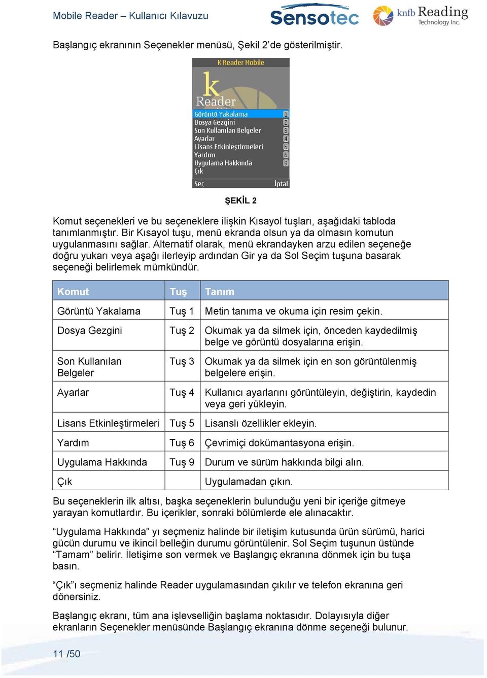 Alternatif olarak, menü ekrandayken arzu edilen seçeneğe doğru yukarı veya aşağı ilerleyip ardından Gir ya da Sol Seçim tuşuna basarak seçeneği belirlemek mümkündür.