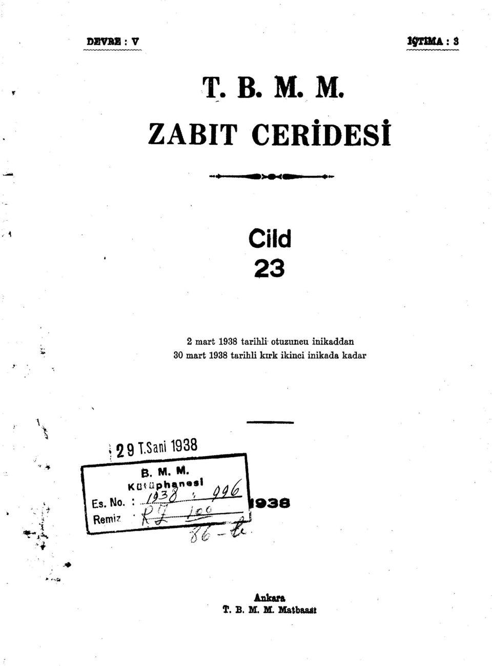 tarihli otuzuncu inikaddan 30 mart 1938