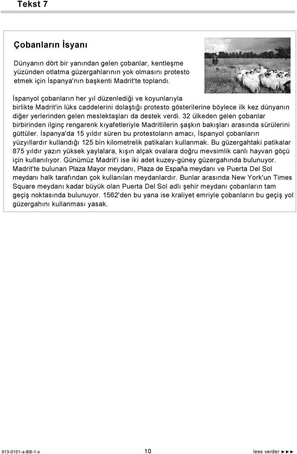 verdi. 32 ülkeden gelen çobanlar birbirinden ilginç rengarenk kıyafetleriyle Madritlilerin şaşkın bakışları arasında sürülerini güttüler.