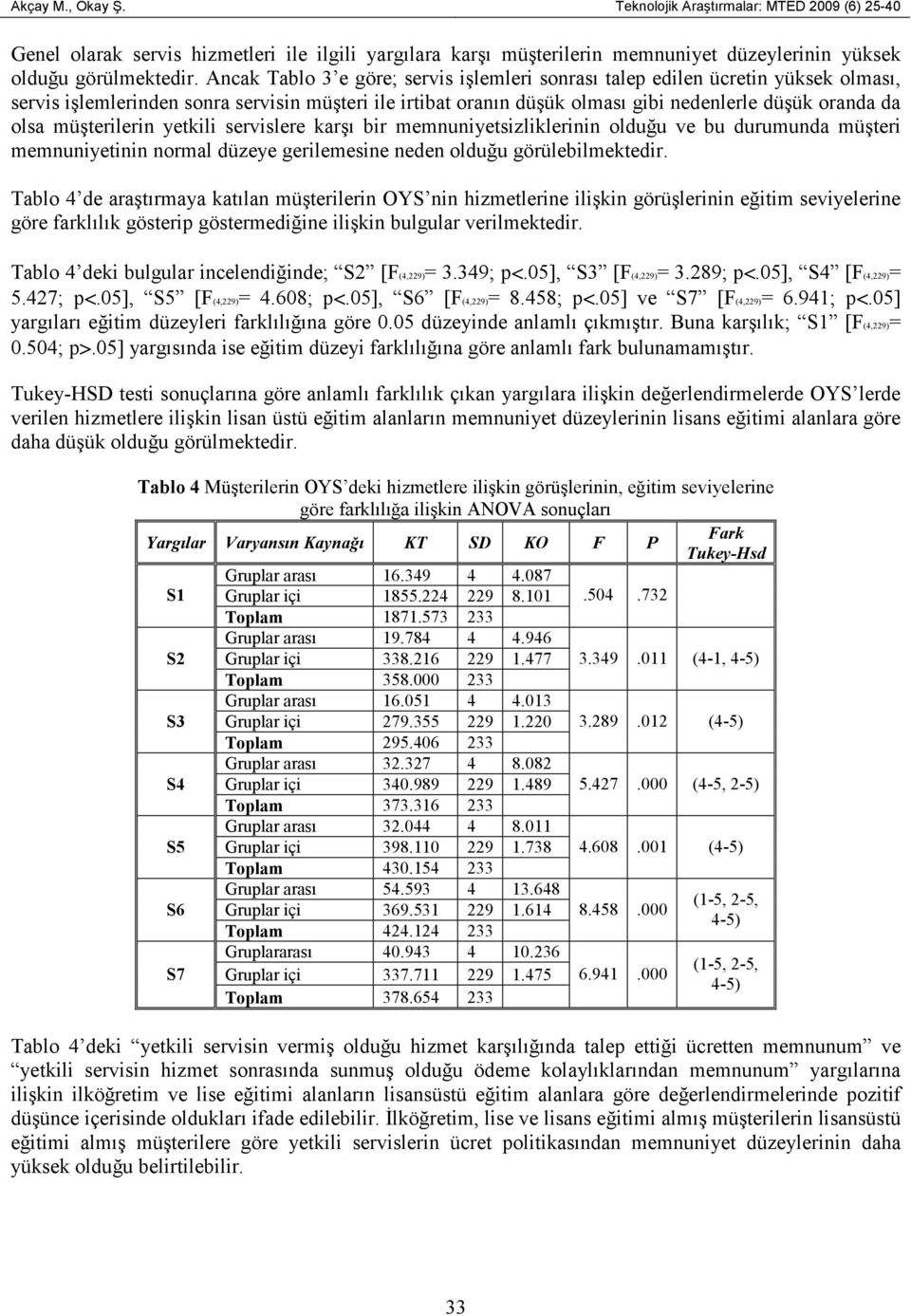 müşterilerin yetkili servislere karşı bir memnuniyetsizliklerinin olduğu ve bu durumunda müşteri memnuniyetinin normal düzeye gerilemesine neden olduğu görülebilmektedir.